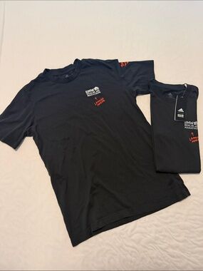 2 - Adidas Black BMW Berlin Marathon Logo T-Shirts